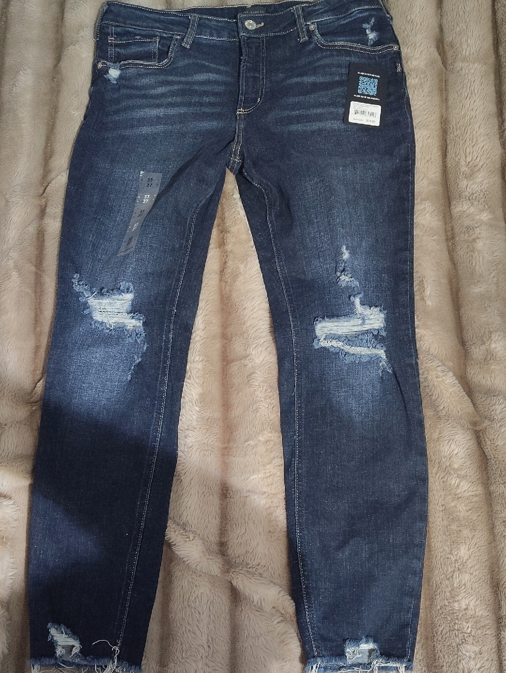Silver Skinny Jeans